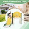 7 In 1 Kids Slide Playset, Freestanding Spaceship Climber Playground With Slide, Arch Tunnel, Ring Toss,Toy Storage Organizer - 2 of 4