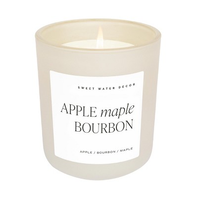 Sweet Water Decor Apple Maple Bourbon 15oz Matte Candle - Tan