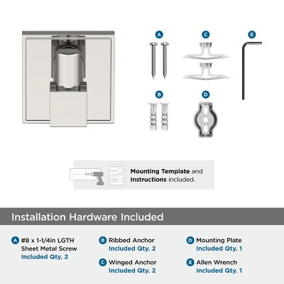 Polished Nickel Single Prong Wall Mounted Robe Hook