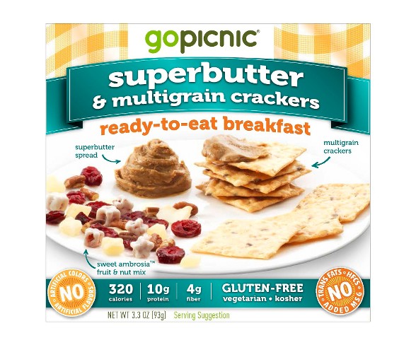 GoPicnic Superbutter & Multigrain Crackers Ready-To-Eat Breakfast - 3.3oz