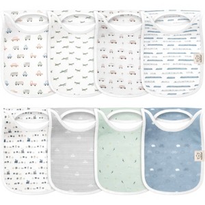 KeaBabies 8-Pack Hallo Baby Drool Bibs , Baby Bibs for Boys, Girls, Pull-on Bibs for Baby Boy, Baby Girl, Baby Bib Unisex - 1 of 4