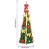 vidaXL Artificial Christmas Tree Green PVC and Metal Medium Collapsible - 4 of 4