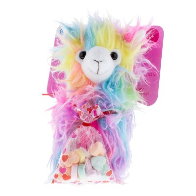Galerie Valentine's Rainbow Llama Plush with Candy - 0.93oz