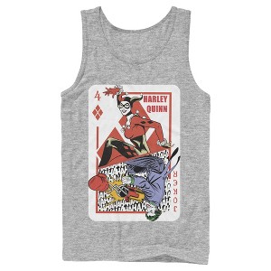 Men's Batman Harley Quinn Joker Poker Card Tank Top - 1 of 4