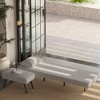 Dolonm  Linen 3-in-1 Foldable Chaise Lounge-Adjustable Backrest & Ottoman, Convertible Sofa Bed for Small Spaces - 4 of 4
