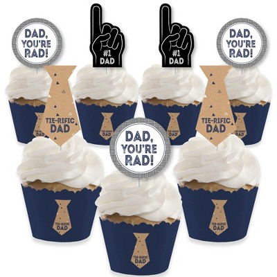 Happy Father/'s Day ~ Edible 2D Fondant Birthday CakeCupcake Topper ~ D22235