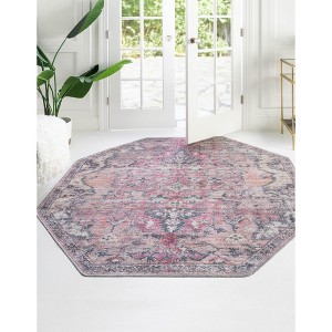 Unique Loom Nostalgia Meknes Border Washable Indoor Flatweave Woven Area Rug - 1 of 4