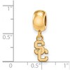 Black Bow Jewelry 14k Yellow Gold Plated Sterling Silver USC Trojans NCAA Bead Charm - 3 of 4
