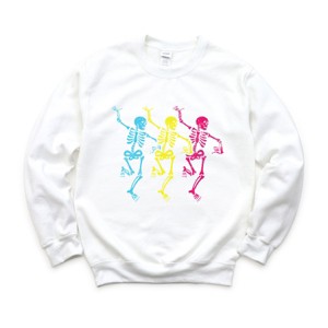 Simply Sage Market Three Skeletons Dancing Neon Sweatshirt - 1 of 4