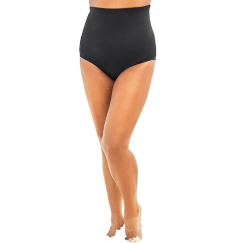 Swim 365 Women's Plus Size High-Waist Swim Brief with Tummy Control, 20 -  Black