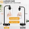 Itopfox Set of 2 Industrial Table Lamps with USB Port, Fully Stepless Dimmable Bedside Lamps for Bedrooms Nightstand Desk Lamp with Clear Glass Shade - 4 of 4