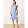 Allegra K Women's Lace Halter Neck Sleeveless Elegant Cocktail A-Line Dress - 4 of 4