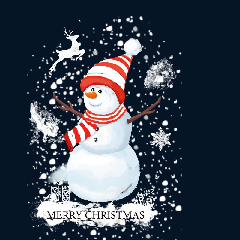 Men's Design By Humans Christmas snowman By werant Tank Top, 2 of 4