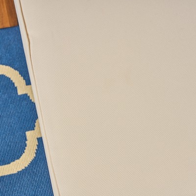 Teak and Beige Acacia Wood 3-Seater Outdoor Sectional Sofa Set with Ottoman