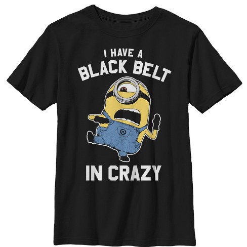 Boy s Despicable Me Minion Belt in Crazy T Shirt Black X Small