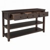 Vynxaria Mid-Century Console Table Solid Pine/MDF, 3 Drawers and 2 Shelves, 220LBS Top Capacity, Multiple Colors, Easy Assembly - 2 of 4