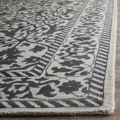 Handmade Silver/Grey Wool Tufted Rectangular Area Rug