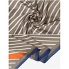 Elerevyo Women's Striped Satin Square Silk Scarves Neckerchief 35.4"x35.4" - 4 of 4