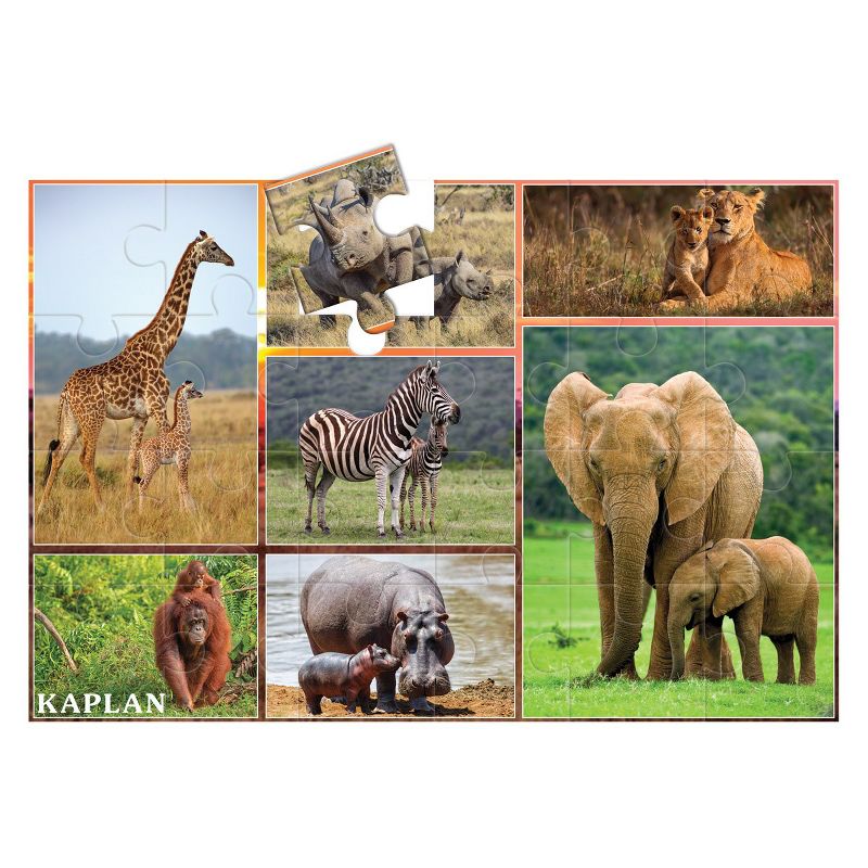 Kaplan Early Learning Wild Animals Mother and Baby Photo Real Floor Puzzle - 24 Pieces, 2 of 4