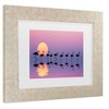 Trademark Fine Art - Bess Hamiti Family Flamingos Matted Framed Art - 3 of 4