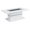 52" Coffee Table with High Gloss Finish, Glass Inlay and Contemporary Design with Glitter Detailing for Living Room - 2 of 4