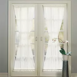 Emily Voile Rod Pocket Sheer Door Curtain Panel - No. 918