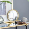 Vynxaria 11 in. Wx11 in. H Gold Round Mirror, Circle Mirror with Iron Frame for Living Room Bedroom Vanity Entryway Hallway - 2 of 4