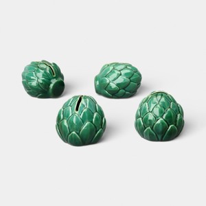 4pk Stoneware Name Card Artichoke Holder- Threshold™ - 1 of 4