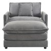 NicBex Couches for Living Room 41.3" Modular Sectional Sofa Modern Corduroy Upholstered Sofa Couch with Side Storage Pockets for Bedroom, Dark Grey - 2 of 4