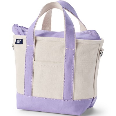 Lands' End Zip Top Canvas Tote Bag