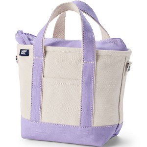 Lands' End Zip Top Canvas Tote Bag - 1 of 4