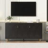 CAVINAS Modern TV Stand Media Console with 3 Doors and Adjustable Shelves for TVs Up to 70 Inches for Living Room - 2 of 4