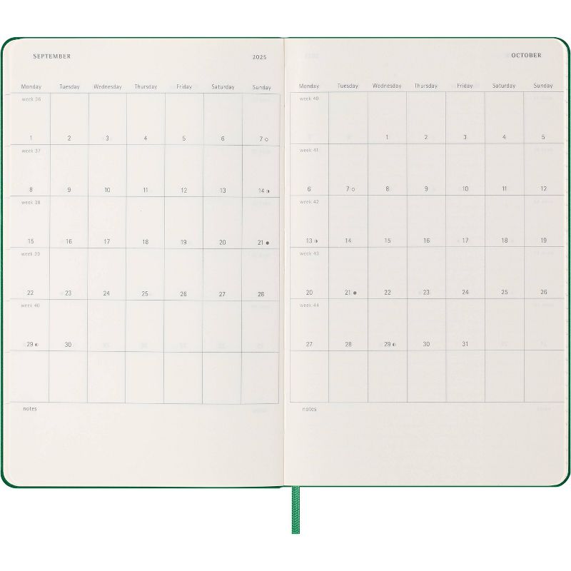 Moleskine 2024-25 Large Weekly Planner 8.26&#34;x5.14&#34; Softcover Myrtle Green, 4 of 6