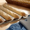 GRIDMANN 18" x 26" Commercial Aluminum Baguette Pan, Perforated French Bread Loaf Baking Pan - 2 of 4