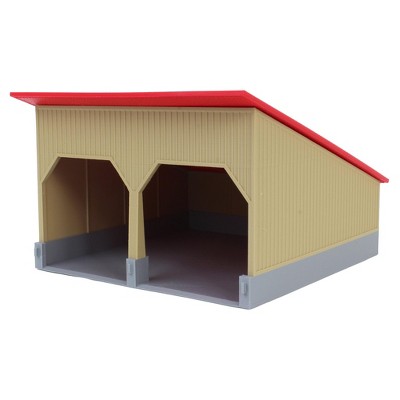 1/64 The Double Bay 40ft x 40ft Cattle Shed, Tan & Red, 3D Printed RW-056