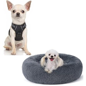 rabbitgoo Dog Bed for Small Dogs Dark Grey 24 inches and Dog Harness Black X-Small - 1 of 1