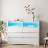 HDZNVF 6 Drawer Dresser, White Dresser for Bedroom, Modern Dressers and Chests of Drawers - 2 of 4
