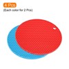 Unique Bargains Silicone Pot Holder Teapot Coaster Trivet Mat 4 Pcs - 3 of 4