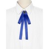 INSPIRE CHIC Women's Ribbon Bowknot Pre-Tied Pin Brooch Ties with Black Rhinestone - 4 of 4