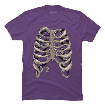 Men's Design By Humans Your Rib Is an Octopus By huebucket T-Shirt