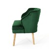 NicBex Velvet Accent Chair,Upholstered Living Room Chairs with Mid-Height Backrest,Mid-Century Modren Armchair,Accent Chairs for Living Room - 4 of 4