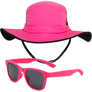 Kids Sun Hat for Girls & Boys with UV Protection - Toddler Beach Hat for Fishing Safari Play Hat with Sunglasses ( 4-14 Years) - 1 of 4