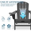 Hyleory Premium Patio Accent Chair with 3-Level Adjustable Backrest & Retractable Ottoman - Durable HDPE Outdoor Lounge Seat - 4 of 4