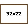 PosterPalooza | Flat Gold Picture Frame - UV Acrylic, Backing Board, Hanging Hardware Included - 2 of 4