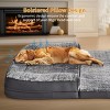 Artloge Human-size Giant Dog Bed Foldable Calming Pet Sofa Orthopedic Pet Bed with Sponge Base & Ultra-soft Cover for Home SUV Car Camping - 4 of 4