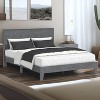 Galano Payne Luxe Platform Bed with Headboard in Oslo Oak, Black Oak, Concrete Gray, Dusty Gray Oak, Knotty Oak, Amber Walnut - 2 of 4