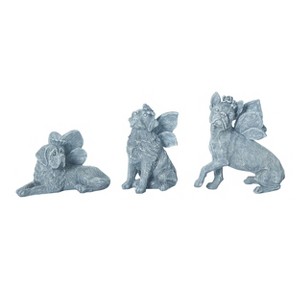 Transpac Small Resin Memorial Dog Angel Figurine Set of 3 Spring Home Decorations - 1 of 1