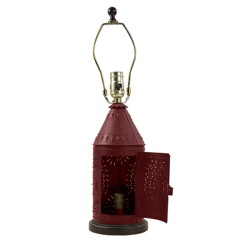Park Designs Punched Revere Lamp 19" Red, 5 of 6
