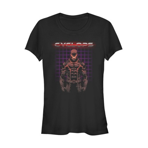 Juniors Womens Marvel X men Cyclops Grid T shirt Black Large Target