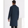Lars Amadeus Men's Notch Lapel Double Breasted Slim Fit Winter Overcoats - 3 of 4